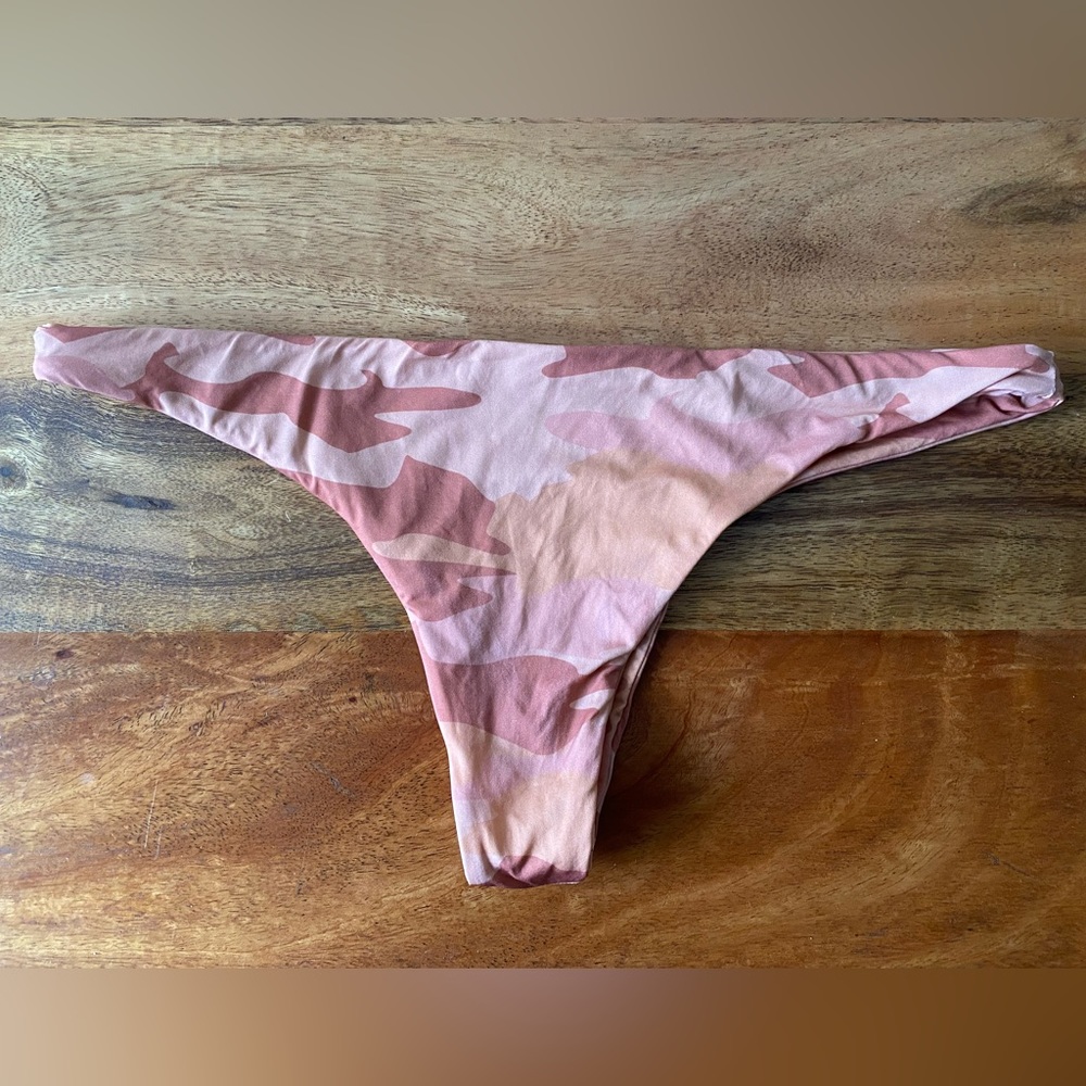Mai by acacia swimwear deluxe classic bottom in terracotta camo